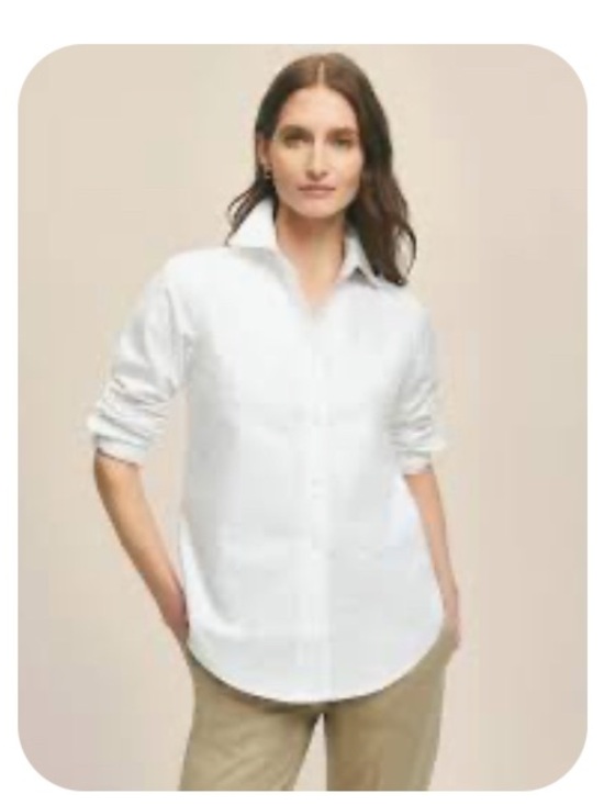 Brooks Brothers Tops - Brooks Brothers White Casual Button-Down Shirt
